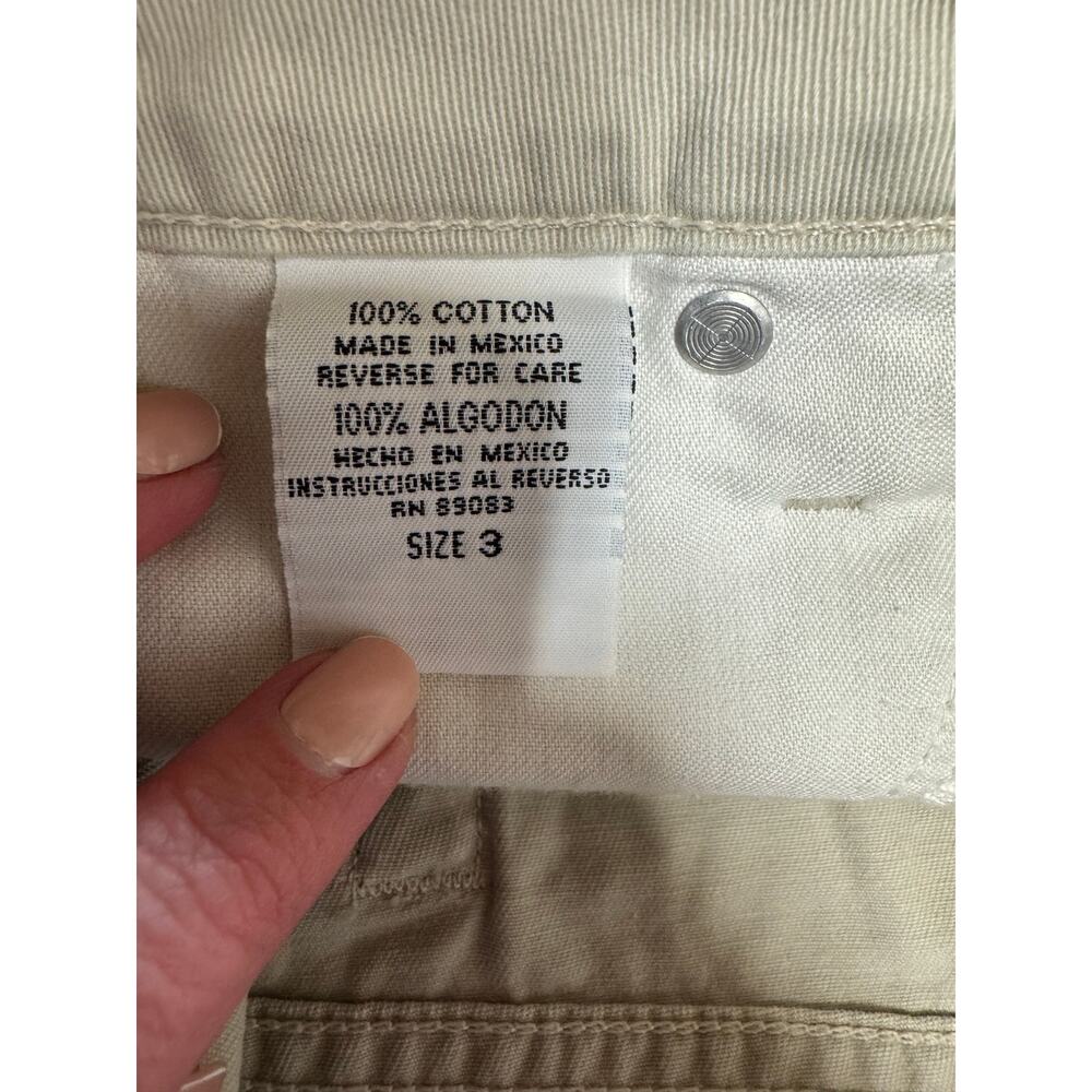 l.e.i. Khaki Mini Skirt Juniors Size 3 Utility Preppy 90s Grunge 100% Cotton - Picture 4 of 6